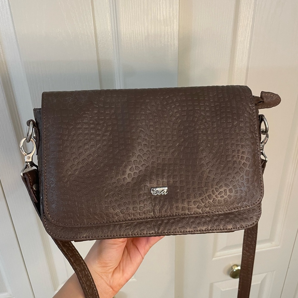 Brown Leather Crossbody Bag